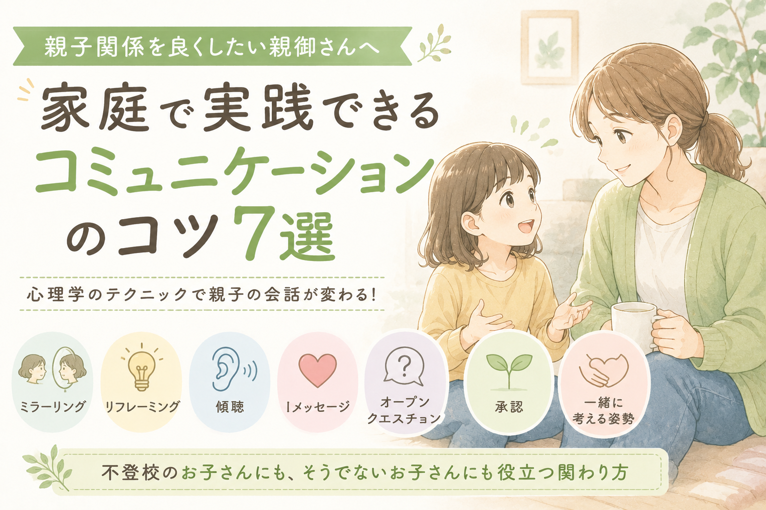 親子関係を良くしたい親御さんへ｜家庭で実践できるコミュニケーションのコツ7選