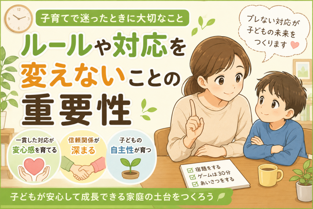子育てでルールを変えないことが大切な理由｜一貫した対応が子どもの安心感を育てる