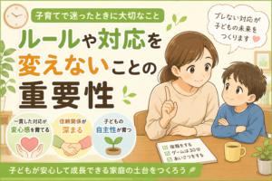 子育てでルールを変えないことが大切な理由｜一貫した対応が子どもの安心感を育てる