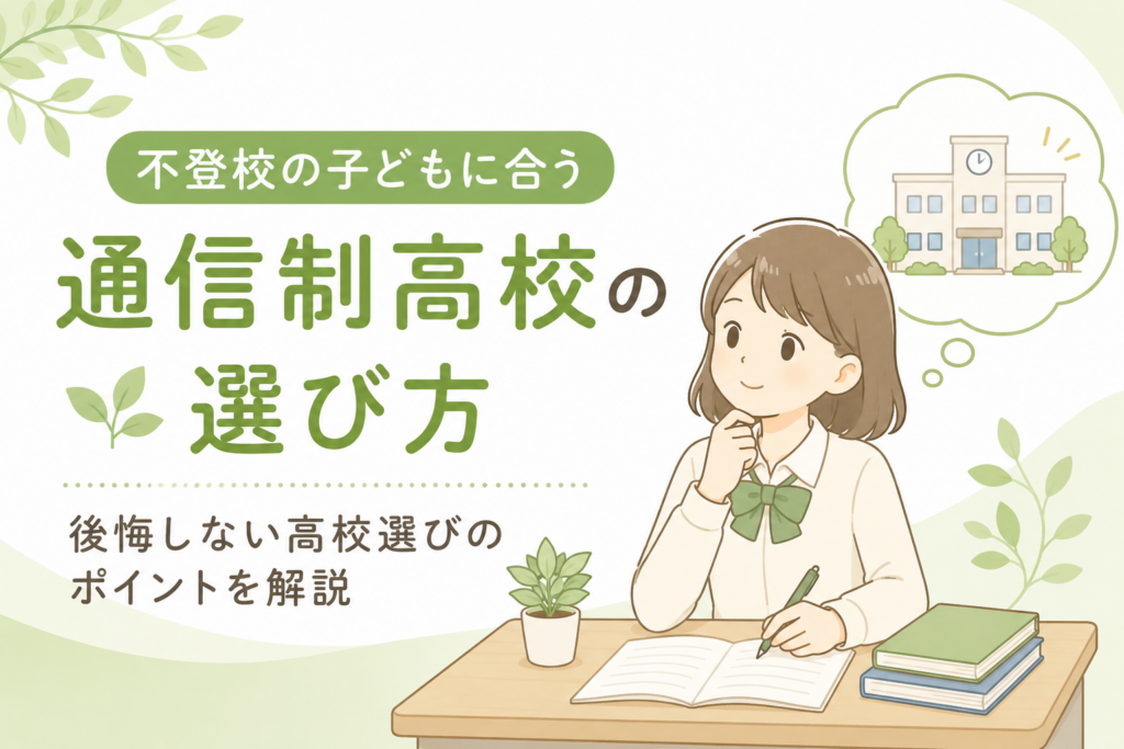 不登校の子どもに合う通信制高校の選び方｜後悔しない高校選びと受験対策を解説