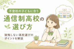 不登校の子どもに合う通信制高校の選び方｜後悔しない高校選びと受験対策を解説