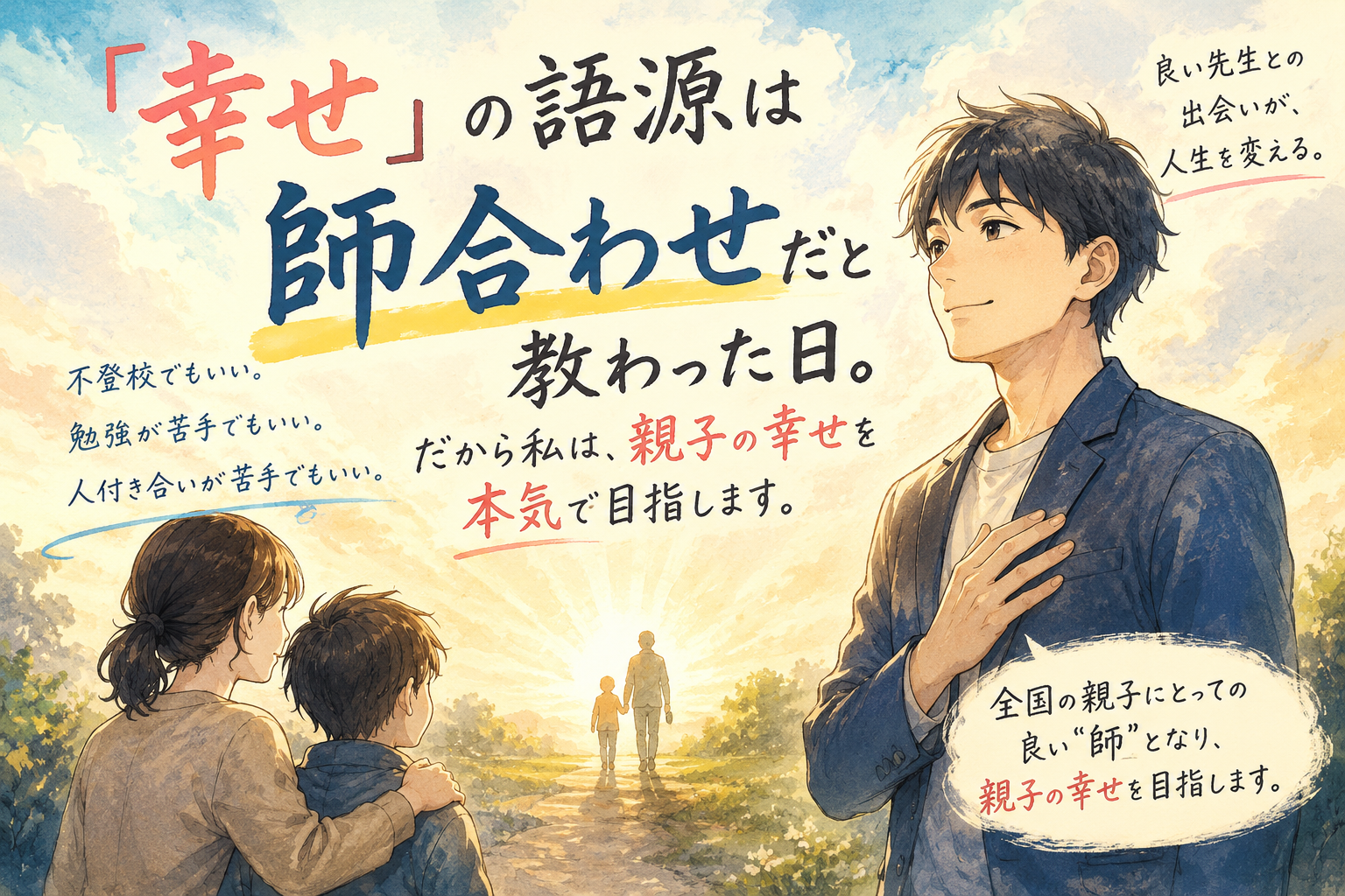 「幸せ」の語源は「師合わせ」だと教わった日。私が親子の幸せを目指す理由