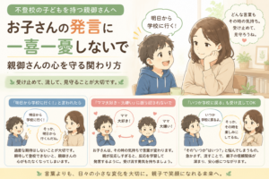 不登校のお子さんの発言に一喜一憂しないために｜親御さんの心を守る考え方