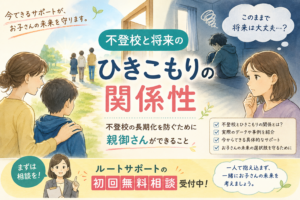 不登校と将来のひきこもりの関係性｜不登校の長期化を防ぐために親御さんができること