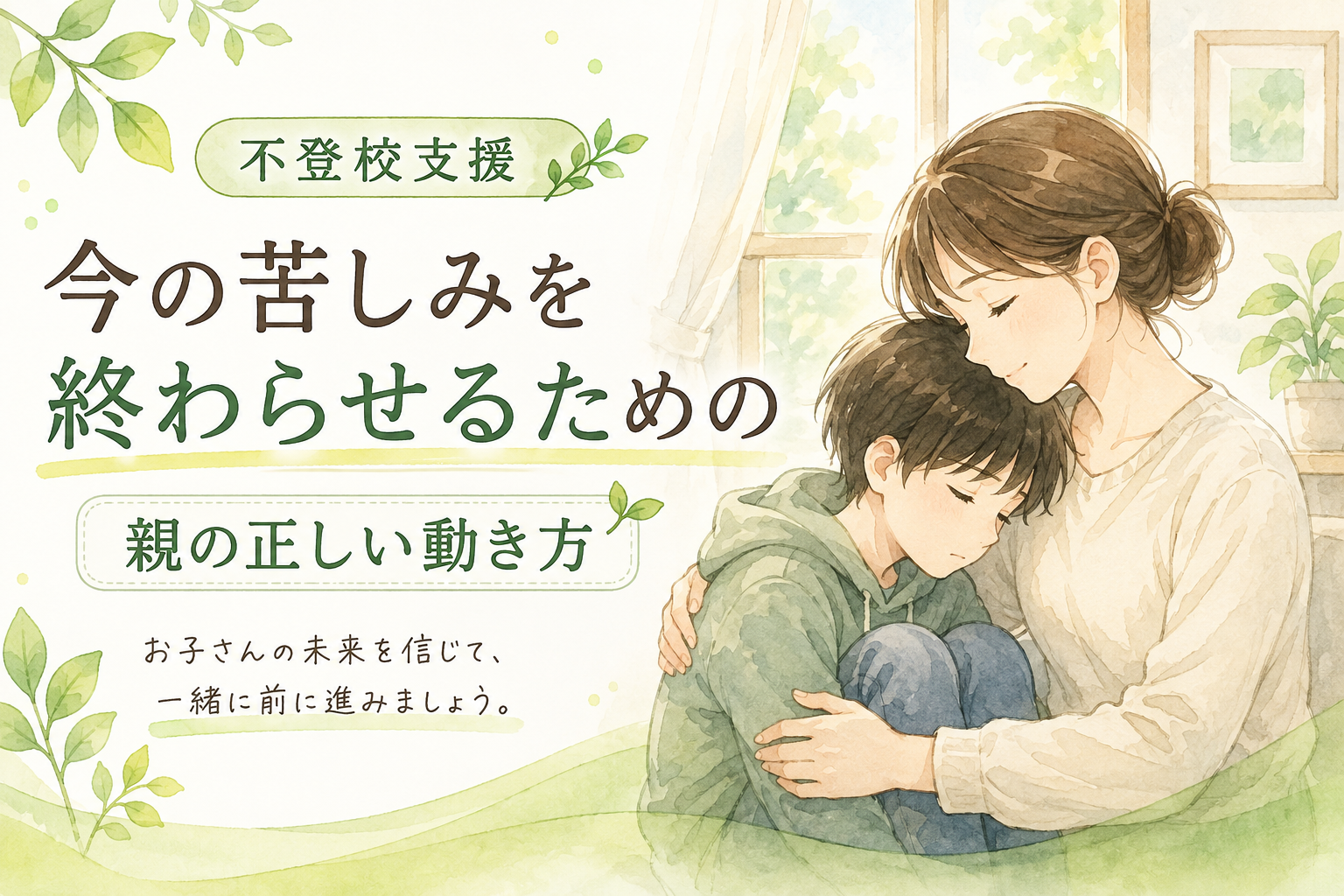 不登校支援｜今の苦しみを終わらせるための「親の正しい動き方」