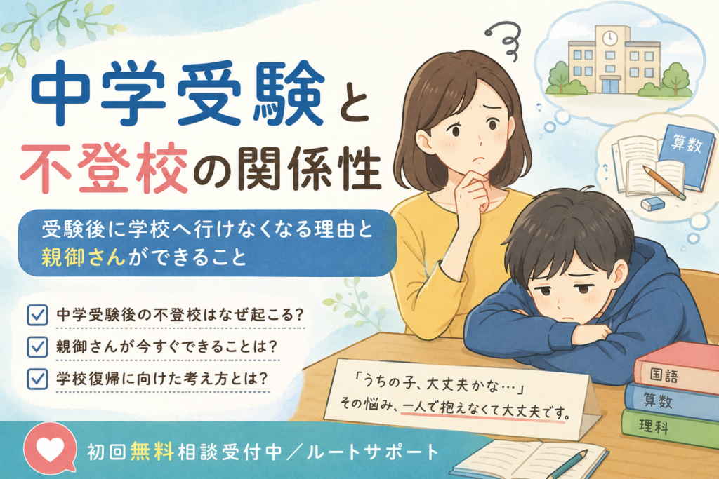 中学受験と不登校の関係性｜受験後に学校へ行けなくなる理由と親御さんができること
